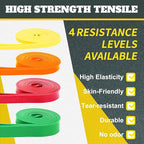 Exercise Bands Resistance Bands for Working Out,Pull Up Bands Set,at Home Workout Equipment,Workout Bands for Men and Women,Stretch Bands for Exercise