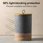 Large Food Storage Jar Coffee Container with Lids, Ceramic Coffee Canister for Sugar Spice Cookie Ground Coffee - Kitchen Pantry, Housewarming Weeding Gift - Gray & 64 fl.oz