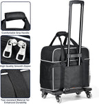 CAB55 2 Ball Bowling Bag with 4 Wheels, Double Bowling Ball Bag with Separate Shoe Compartment, (Up To US Men Size 16), and Multiple Multifunctional Accessory Pockets