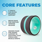 Chirp Wheel XL - Super Comfort Back Massage Roller - Wider Back Stretcher & Cracking Device, Plush Cushion, Enhanced Stability, Spinal Protection, Point Pressure | High Density Foam, Up to 500 lbs