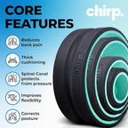 Chirp Wheel Foam Roller - Targeted Back & Neck Pain Relief, Muscle Massage, Trigger Point Therapy, High-Density Foam Tool for Physical Therapy, Stretching & Exercise, 500lbs Capacity, 4-Pack Mint