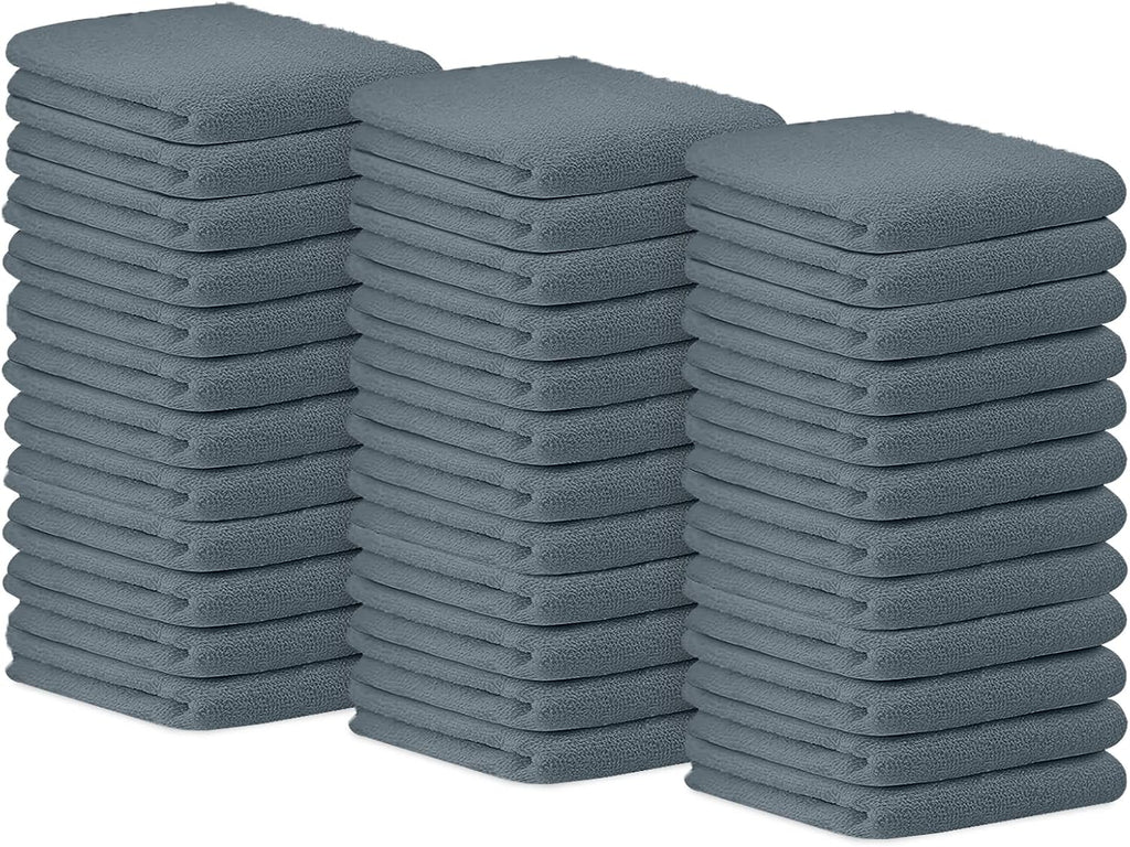 Avalon Towels Terry Bar Mop Towels (Value Pack of 36) Size 14"x17" – Absorbent and Durable, Multipurpose Cleaning Rags, Cotton Cleaning Cloths, Terry Cloth Rags, Reusable Shop Rag (Grey)