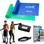 7Ft Long Resistance Bands for Stretching - Resistance Bands Set with Door Anchor - Exercise Bands Including Carry Pouch, E-Book & App - Latex-Free Workout Bands