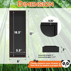 Bamboo Drawer Organizer, Extra Large Silverware Organizer for Kitchen Drawer, Stackable Utensil Organizer, 2 Pcs Toilet Tank Topper Tray, Wooden Toilet Paper Basket (Black, 17 X 6 X 2 Inch)