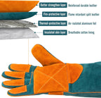 BEETRO 932℉ Heat Resistant Forge/Mig/Stick Welding Gloves for Oven/Grill/Fireplace/Furnace/Stove/Pot Holder/Wood Burner