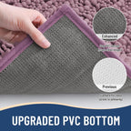 Arotive Luxury Chenille Bathroom Rug Mat, Extra Soft Thick Absorbent Shaggy Bath Rugs, Non-Slip Machine Wash Dry, Plush Bath Mats for Bathroom, Shower and Tub, 30x20, Deep Plum