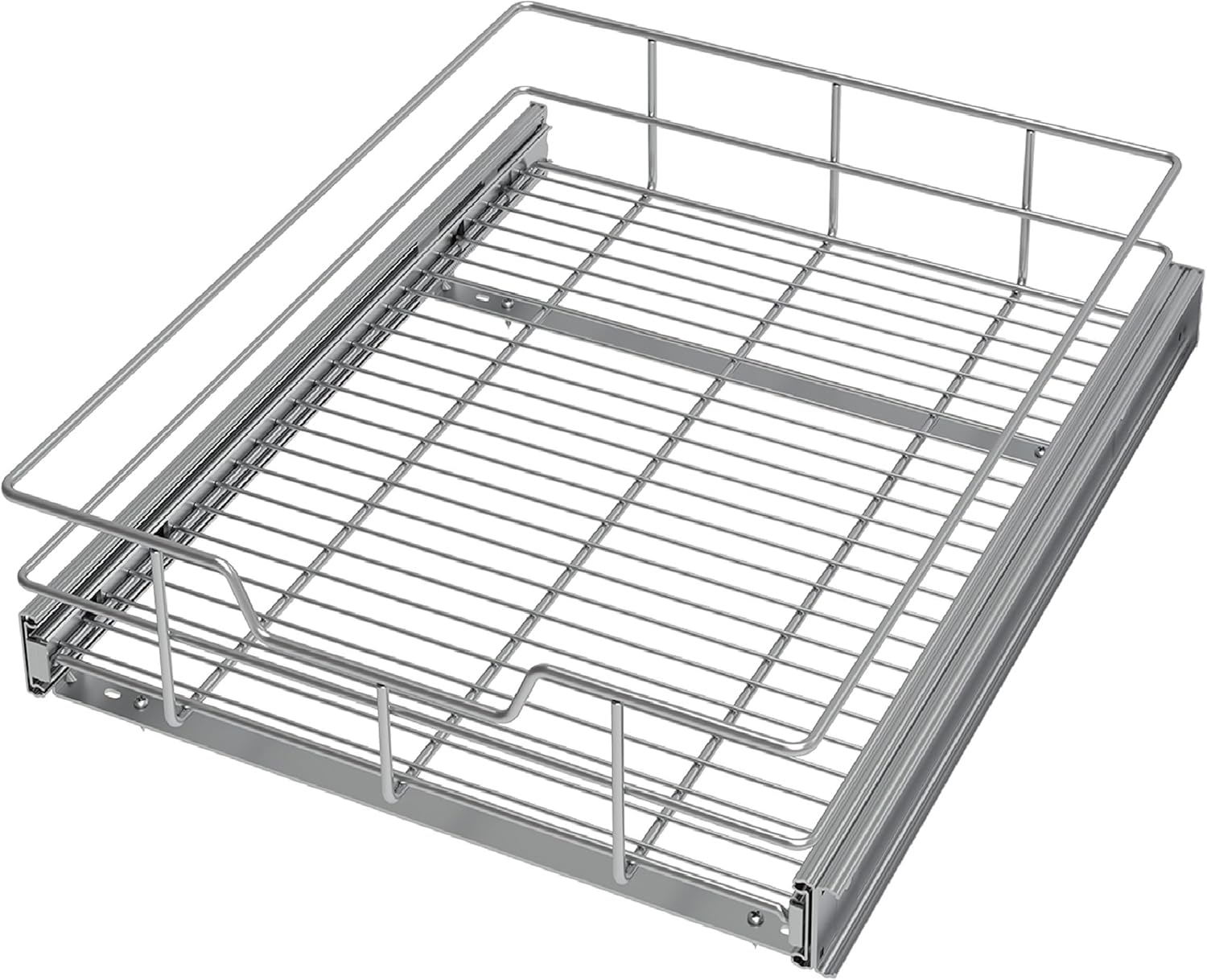 Pull Out Cabinet Organizer 17" W X 22" D, Slide Out Drawers For Kitchen Organizers and Storage, Pull Out Drawers For Cabinets Capacity Heavy Duty Caddy, Cabinet Shelves Chrome-Plated, Bathroom Pantry