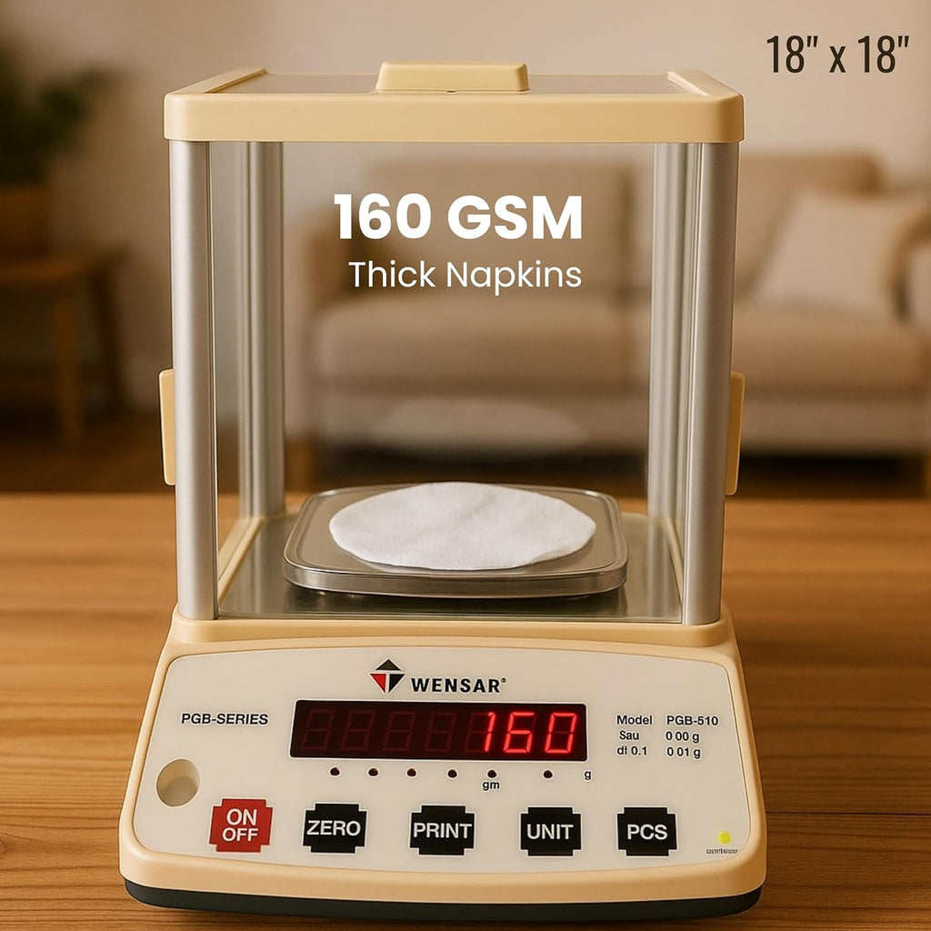 Thick Cotton Napkins – Flour Sack Napkin for Kitchen, Set of 24 (18"x18"), 100% Cotton, Highly Absorbent Hand Towels, Reusable Baking Cloths for Bread Proofing, Pastry & Tea Towels – White