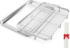 Air Fryer Basket for Oven, OPENICE 18.6" x 12.8" Air Fryer Basket and Tray Set, Extra Large Stainless Steel Air Fryer Pan Crisper Tray for Crisping Fried, Chicken, Bacon