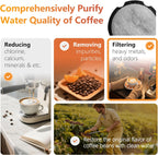 Coffee Maker Water Filter Replacement - Compatible with Cafe & GE Profile Grind & Brew Coffee Makers, Lasts 6-12 Months, Reduces Chlorine, Impurities & Odors (12)