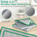 Glass Polishing Cloth Streak Free Miracle Cleaning Cloth Lint Free Microfiber Cleaning Rags for Glasses Kitchen Dish Mirrors Easy Clean, Pack of 6, 12" x 12"