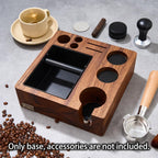 Espresso Knock Box, Espresso Tamping Station, Espresso Coffee Organizer Box Fit for Storage 51/54MM Espresso Tamper,Coffee Station Organizer for Countertop