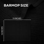 ZUPERIA Bar Mop Kitchen Towels - Pack of 12 (16"x19”) 100% Ring Spun Cotton - Dish Washcloths For Superb Cleaning and Less Lint - Highly Absorbent Dish Cloths and Dish Towels For Everyday use (Black)