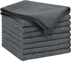AIDEA Microfiber Cleaning Cloth Grey 8PK, Microfiber Towels for Cars, Premium Car Cloths, Dusting Cloth Lint Free Cleaning Rags for SUVs, House, Kitchen, Window, Workshops,11.5×11.5"
