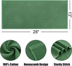 Kitinjoy 100% Cotton Waffle Weave Kitchen Towels, 6-Pack Super Soft and Absorbent Dish Towels for Drying Dishes, Kitchen Hand Towels, 13 in x 28 in, Grass Green