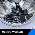 Waterproof Gloves Bulk Pack for Men and Women, 3 Pairs, Freezer Gloves with Grip, Double Nitrile Dipped for Extreme Oil Repellent, for Construction, Mechanics, Mining, Plumbing, Black, Large