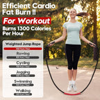 Weighted Jump Rope for Men and Women, 3lb 4lb 5lb Adult Heavy Skipping Rope, Jumprope for Fitness,Workout Equipment, Fitness Equipment for Home Gym Exercise,Improve Strength and Building Muscle