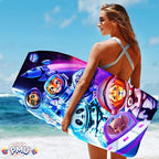 PMU 33 Inch Space Animals Printed Bodyboard - Lightweight Wrist Leash Body Board for Beach, Sea & Pool - Surfing Board for Teens & Adults Wave Conditions Pkg/1