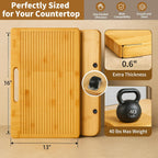 Bamboo Appliance Slider|13"D x 16"W Sliding Tray for Coffee Maker on Countertop|Heavy-Duty Coffee Pot Slider Tray & Kitchen Caddy for KitchenAid Mixer, Air Fryer