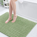 Arotive Luxury Chenille Bathroom Rug Mat, Extra Soft Thick Absorbent Shaggy Bath Rugs, Non-Slip Machine Wash Dry, Plush Bath Mats for Bathroom, Shower and Tub, 40x32, Sage Green