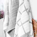 All-Clad Checked Kitchen Towel: Highly Absorbent, Super Soft Long Lasting - 100% Cotton, 17"x30" Tea Towel for Cleaning & Drying Dishes, Pans, Glassware, or Countertops, (1-Pack), Titanium Gray