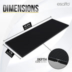 Esatto 23.375” x 7.75” Double Width Professional Spill Bar Supply Mat Bartender Non-Slip Black Bar Mat Coffee Drinks Mixing Pad for Bars, Home, Kitchen, Restaurants (2 Pack, Black) Includes 3 Pourers
