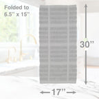 All-Clad Solid Kitchen Towel: Highly Absorbent, Super Soft Long Lasting - 100% Cotton, 17"x30" Tea Towel for Cleaning & Drying Dishes, Pans, Glassware, or Countertops, (1-Pack), Titanium Gray