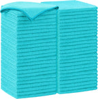 AIDEA Microfiber Cleaning Cloth-50PK, Soft Microfiber Towels for Cars, Absorbent Cleaning Rags, Lint-Free Streak-Free Wash Cloths for House, Kitchen, Window(12in.x12in), Blue