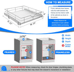 WelFurGeer Soft Close Slide Out Cabinet Shelf, 23" W x 22" D Pull Out Drawers for Kitchen Cabinets, Kitchen Shelf Organizer, Cupboard Organizers and Storage, Under Cabinet Pull Out Shelves