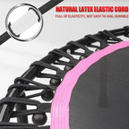 Newan 40"-48" Silent Mini Trampoline Fitness Trampoline Bungee Rebounder Jumping Cardio Trainer Workout for Adults-Max Limit 330lbs
