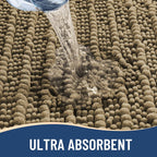 Arotive Luxury Chenille Bathroom Rug Mat, Extra Soft Thick Absorbent Shaggy Bath Rugs, Non-Slip Machine Wash Dry, Plush Bath Mats for Bathroom, Shower and Tub, 54x24, Camel