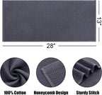 Kitinjoy 100% Cotton Waffle Weave Kitchen Towels, 8-Pack Super Soft and Absorbent Dish Towels for Drying Dishes, Kitchen Hand Towels, 13 in x 28 in, Dark Grey