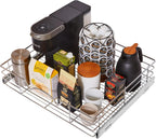 HOLDN’ STORAGE Heavy-Duty Premium Collection Pull Out Cabinet Organizer, Cabinet Drawer Slide Outs, Lifetime Limited Warranty - Basket Size 24" W x 21" D x 5" H, Anti-Rust Chrome Finish