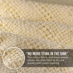 Old Fashion 100% Cotton Dishcloths - Set of 4 Mixed Colors - 2 Yellow/2 White -11" x 11"