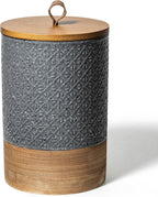 Large Food Storage Jar Coffee Container with Lids, Ceramic Coffee Canister for Sugar Spice Cookie Ground Coffee - Kitchen Pantry, Housewarming Weeding Gift - Gray & 64 fl.oz