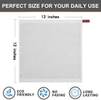 Kitinjoy 100% Cotton Kitchen Dish Cloths, 8 Pack Waffle Weave Ultra Soft Absorbent Dish Towels for Drying Dishes Quick Drying Kitchen Towels Dish Rags, 12 X 12Inch, Light Grey