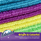 Fabuloso Microfiber Cleaning Cloths, Rainbow - Lint-Free, Scratch-Free Cleaning Cloths for Surfaces and Wood Furniture - Dustless Cloth for Bold and Bright Cleaning Experience, 8 Count - 2 Pack