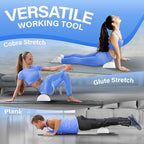 Yes4All Medium Firm Half Foam Rollers for Post-Workout Relaxation, 12/18/24/36 inch PE Foam Roll for Back Massage & Yoga Exercise