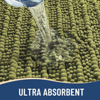 Arotive Luxury Chenille Bathroom Rug Mat, Extra Soft Thick Absorbent Shaggy Bath Rugs, Non-Slip Machine Wash Dry, Plush Bath Mats for Bathroom, Shower and Tub, 47x24, Willow Green