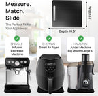 Ibyx Elegant Sliding Tray for Your Coffee Maker & Heavy Kitchen Appliances - Sturdy, Slides Easily from Under The Cabinet (Black, 13”W x 10.5”D)