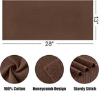 Kitinjoy 100% Cotton Waffle Weave Kitchen Towels (13 X 28 Inches, Coffee), 4-Pack Super Soft and Absorbent Dish Towel for Drying Dishes, Kitchen Hand Towels