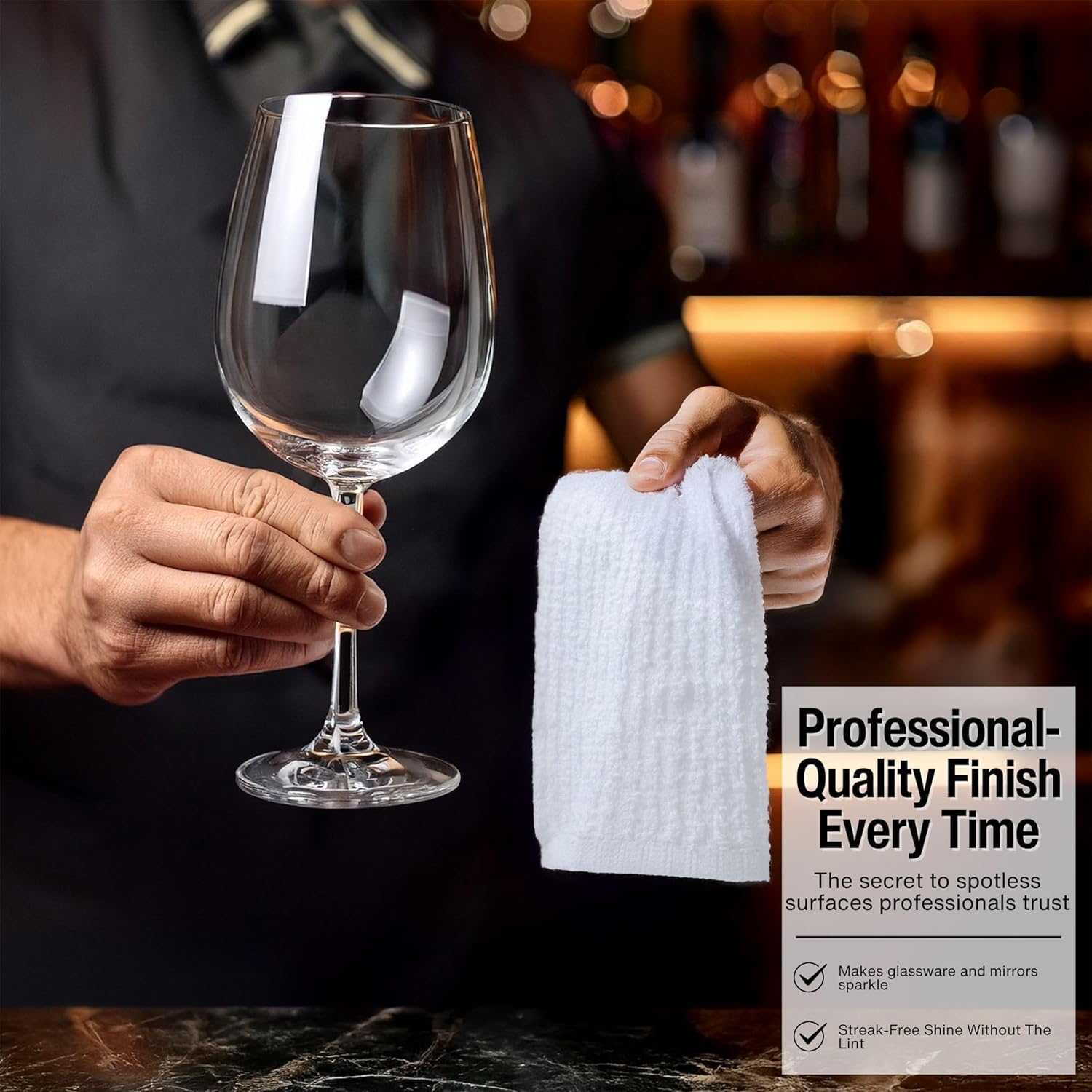 Bar Mop Cleaning Kitchen Dish Cloth Towels 12" x 12", 100% Cotton, Machine Washable, Everyday Kitchen Basic Utility Bar Mop Dishcloth Set of 36, White