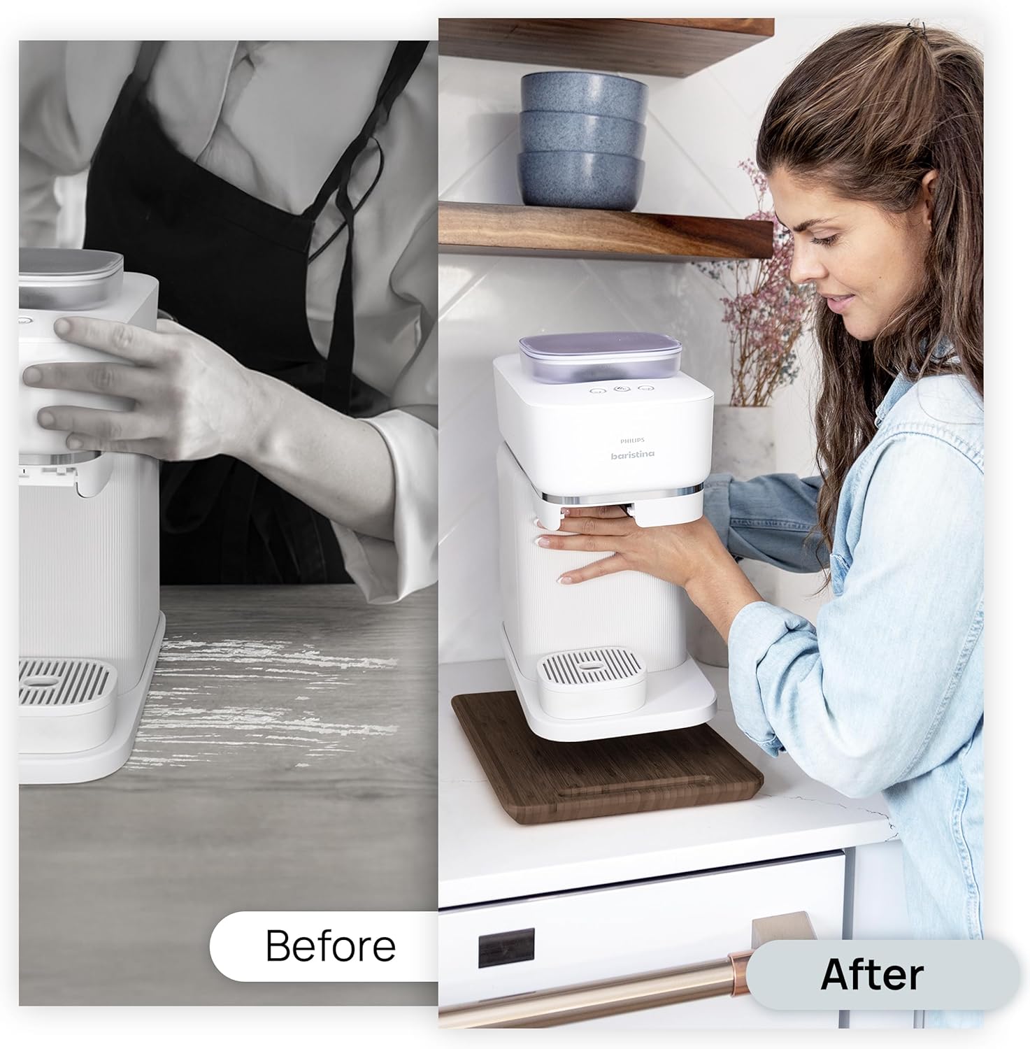 Ibyx Elegant Sliding Tray for Your Coffee Maker & Heavy Kitchen Appliances - Sturdy, Slides Easily from Under The Cabinet (Brown, 21" W x 15" D)