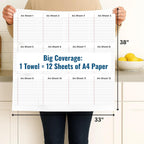 Flour Sack Towels | Tea Towel for Crafts| Kitchen Dish Cotton Blank Towel for Embroidery| Baking Bread Proofing Linen Cover| Thick Absorbent Quick Dry| 7 Pack 33"x38" Natural