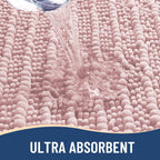 Arotive Luxury Chenille Bathroom Rug Mat, Extra Soft Thick Absorbent Shaggy Bath Rugs, Non-Slip Machine Wash Dry, Plush Bath Mats for Bathroom, Shower and Tub, 24x16, Dirty Pink