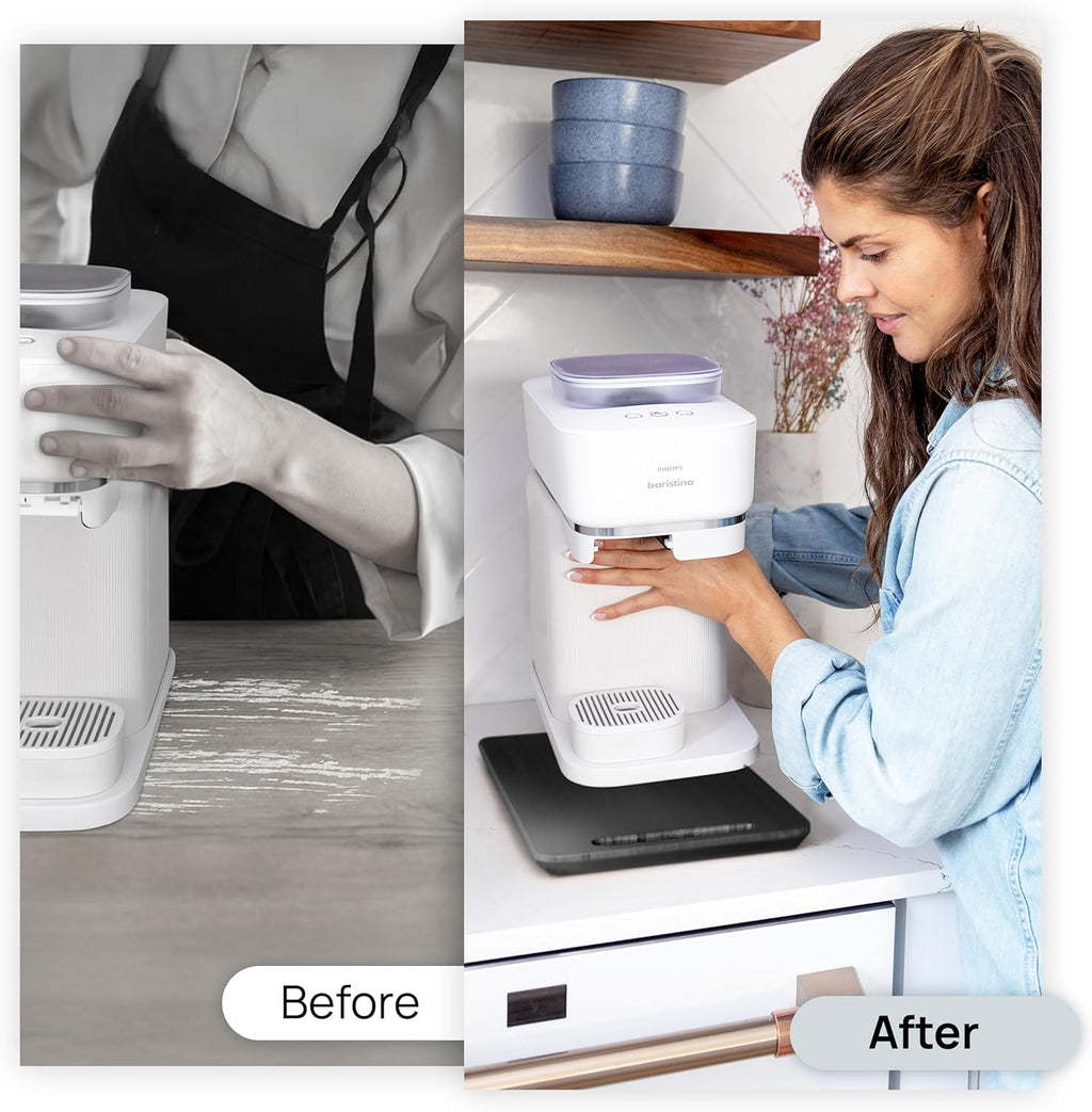 Ibyx Elegant Sliding Tray for Your Coffee Maker & Heavy Kitchen Appliances - Sturdy, Slides Easily from Under The Cabinet (Black, 7.5”W x 14.5”D)