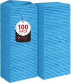 Orighty Cleaning Cloths, Shop Towels 100 Pack, Shop Rags Reusable, Microfiber Cleaning Rags Bulk for Cars, Multi-Purpose Lint Free Towels for Automotive, Mechanic, Kitchen, 11.5’’ x 11.5’’, Blue