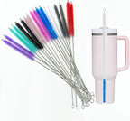 Milk Foamer Hose Brush, Long Thin Nylon Tube Cleaning Brushes Ideal for Espresso & Coffee Machine Attachments,Stainless Steel Straw Cleaning Brushes Test Tube 11.8 Inch Long and Flexible Handle