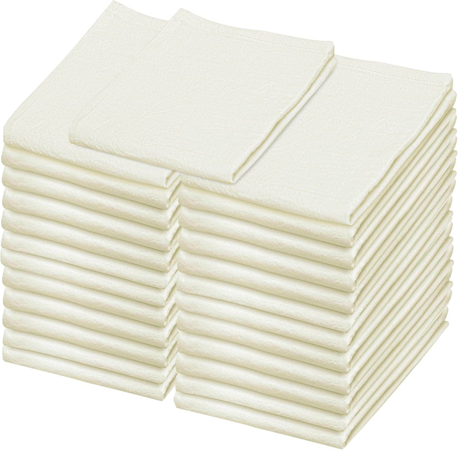 Flour Sack Towels – 24 Pack Cotton Kitchen Dish Towel, Tea Towels for Crafts, Embroidery, Baking, Bread Proofing – Thick, Absorbent, Quick-Dry – 18"x28" Natural