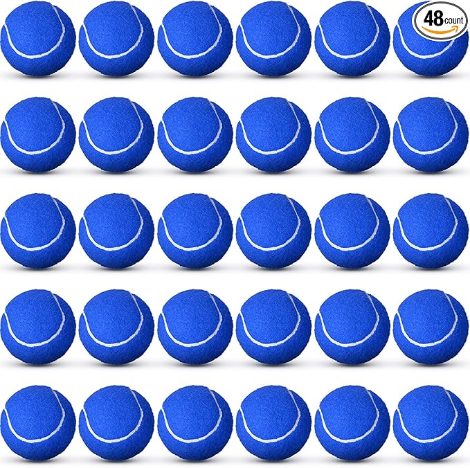 Vinsot 48 Pcs Standard Pressure Tennis Balls Bulk, Training Tennis Balls Practice Playing Balls for Player Beginner Youth Training Sports Ball, 2.5 Inch